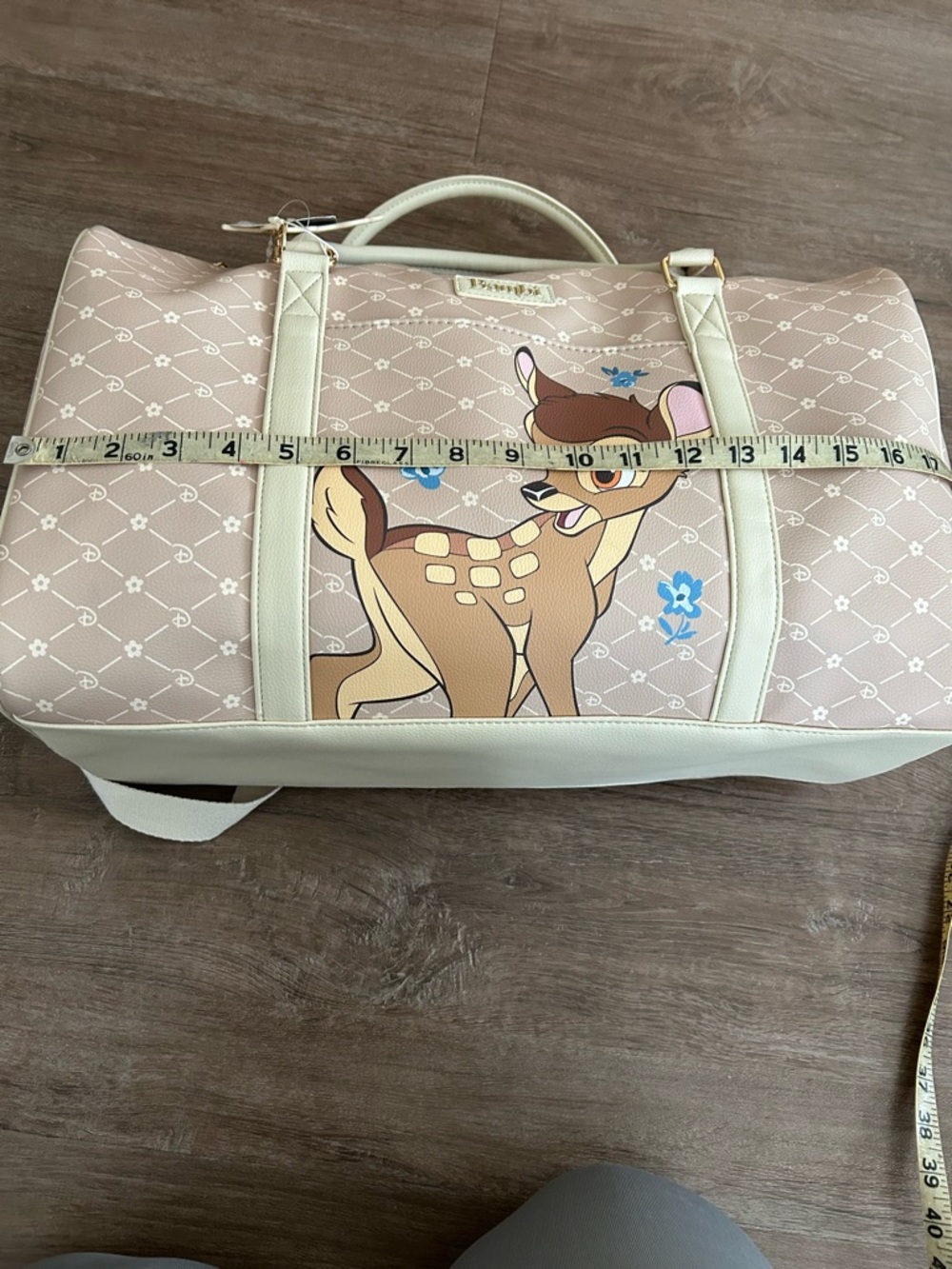 Bambi NWT DISNEY Beige Satchel Bag with Strap - Picture 4 of 5